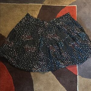 Torrid Blue Black Floral Mini Skirt